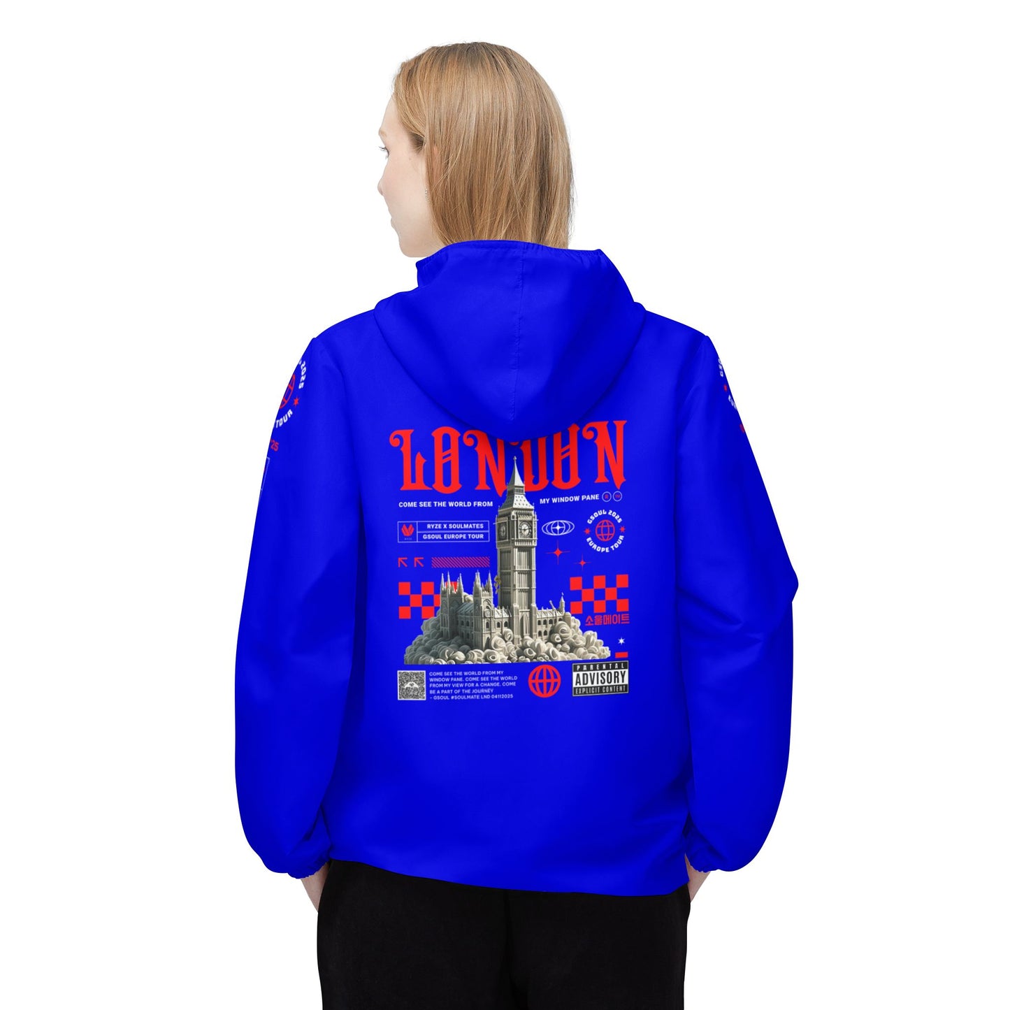 London Time Royal Blue Windbreaker Jacket