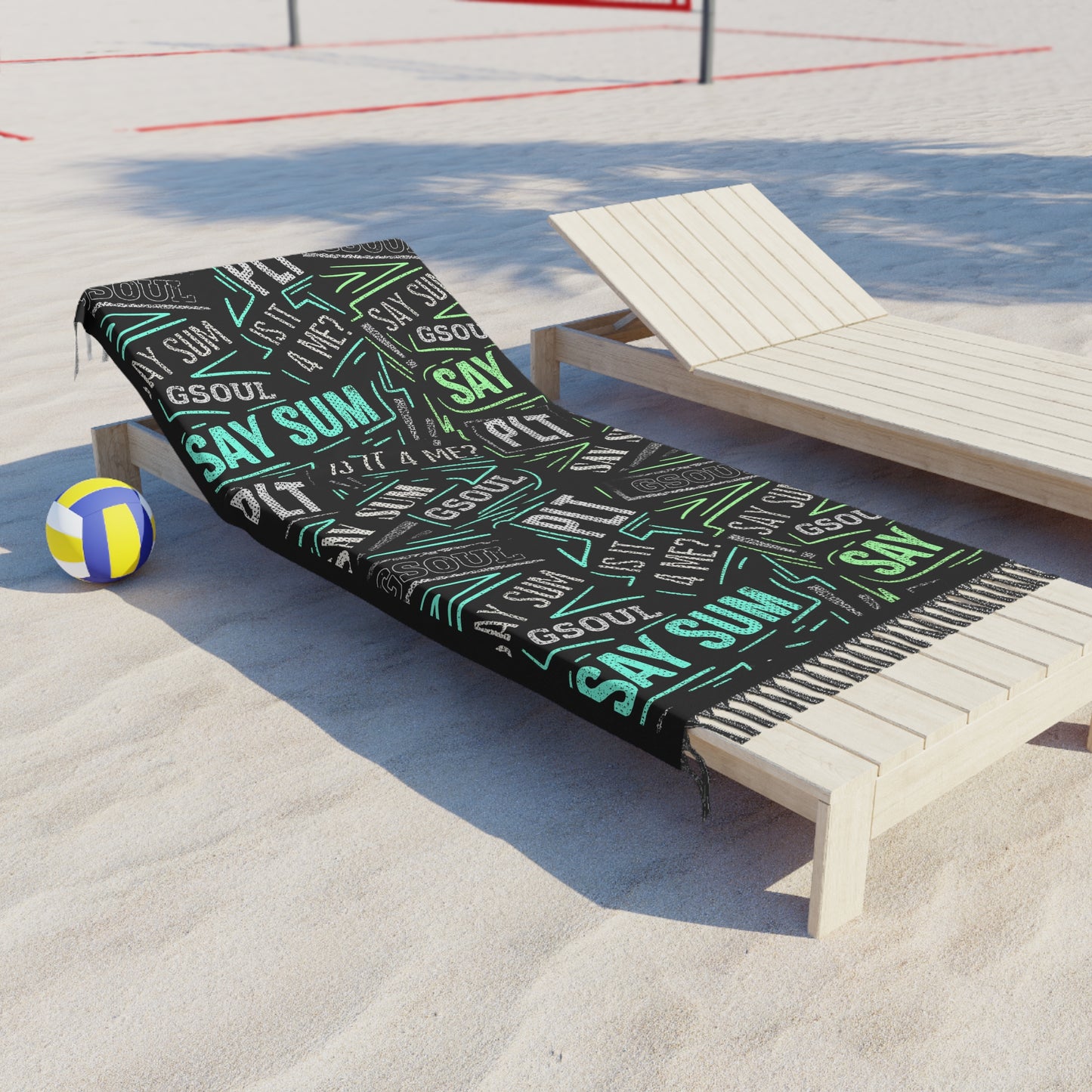 GSOUL PLT SAY SUM Blk/Lime Gr/Teal Beach Towel