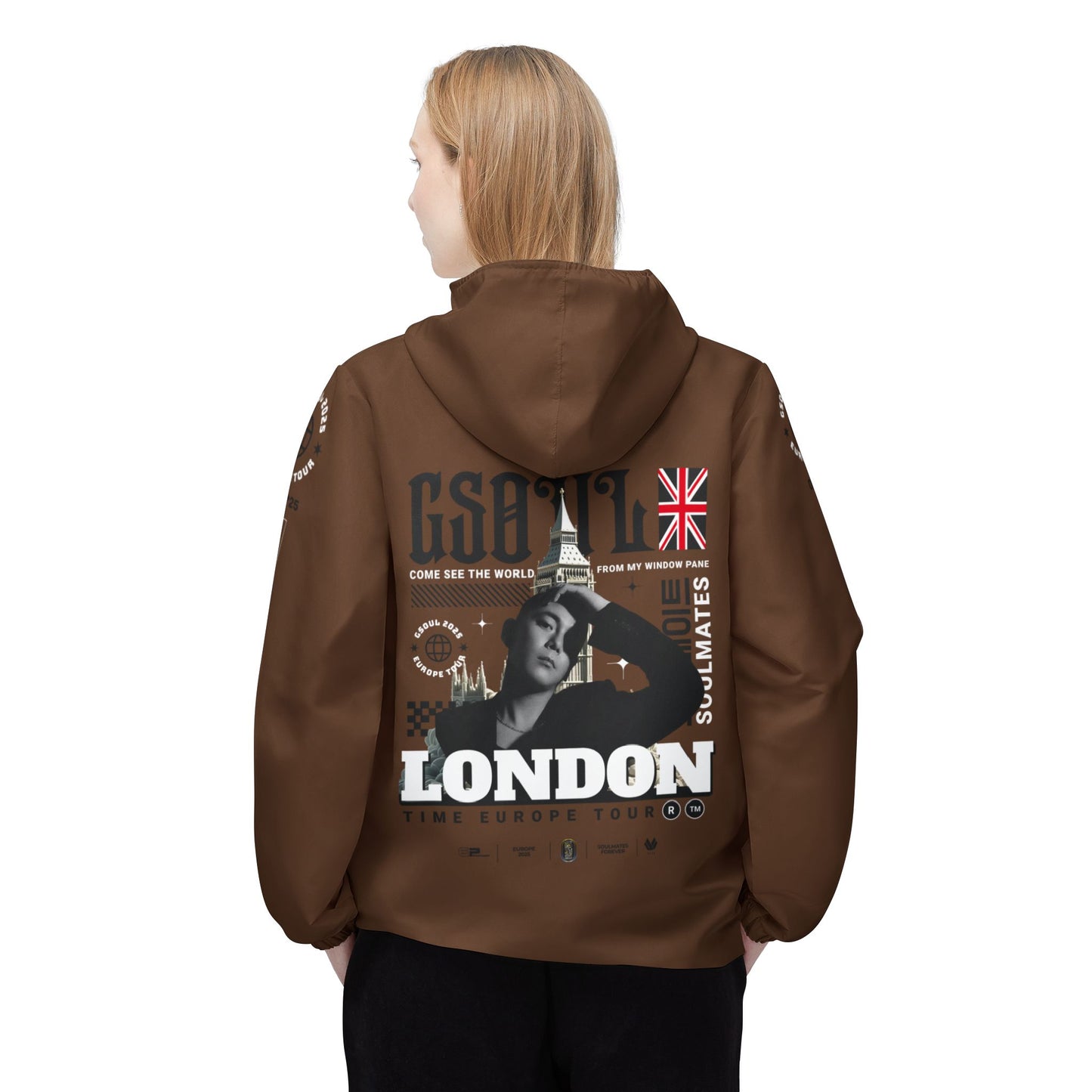 London Time Expresso/black/red/white Windbreaker Jacket
