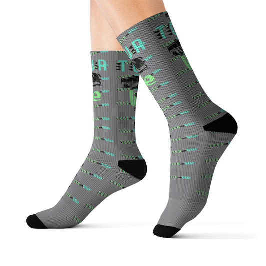 TOUR 🚌 life Gray Socks