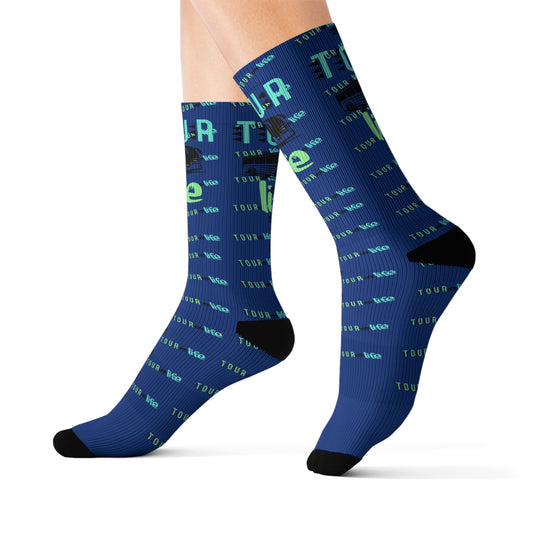 TOUR 🚌 life Royal Blue Socks