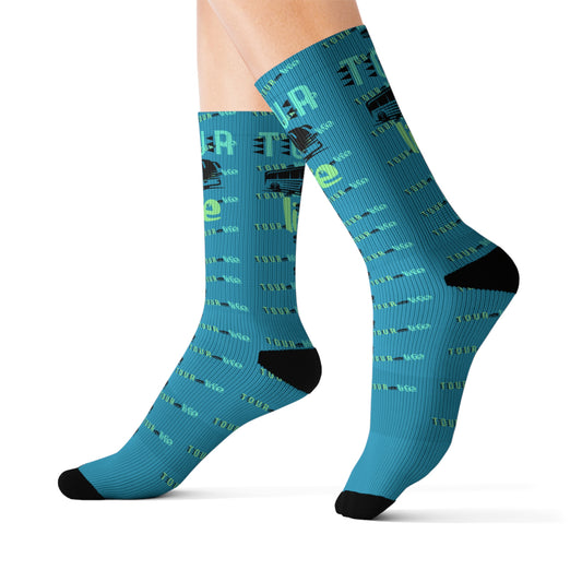 TOUR 🚌 life Turquoise Socks