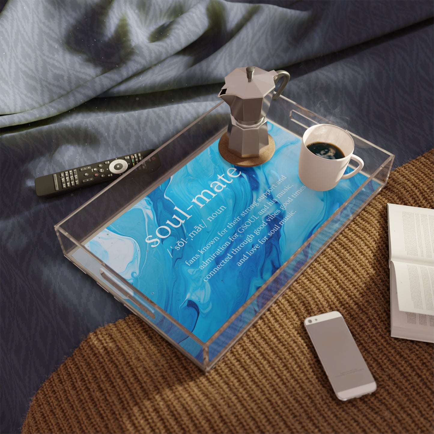 soul-mate definition wht Acrylic Serving Tray