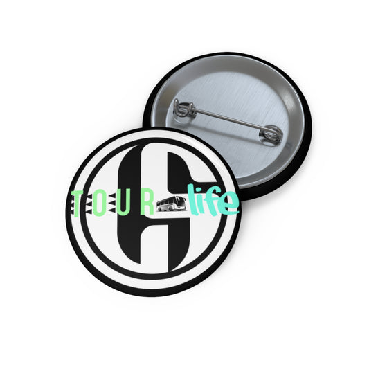 GS TOUR life Blk&Wht Pin Buttons