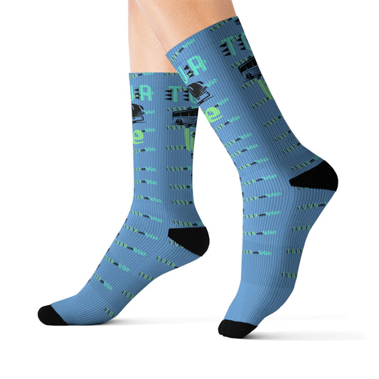 TOUR 🚌 life Ocean Blue Socks