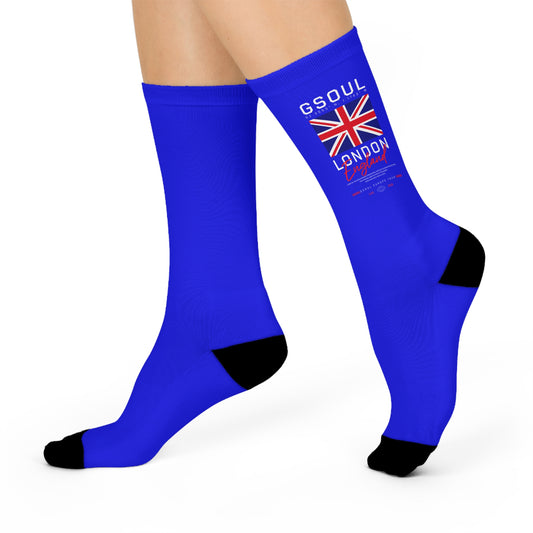 London Royal Blue Cushioned Crew Socks