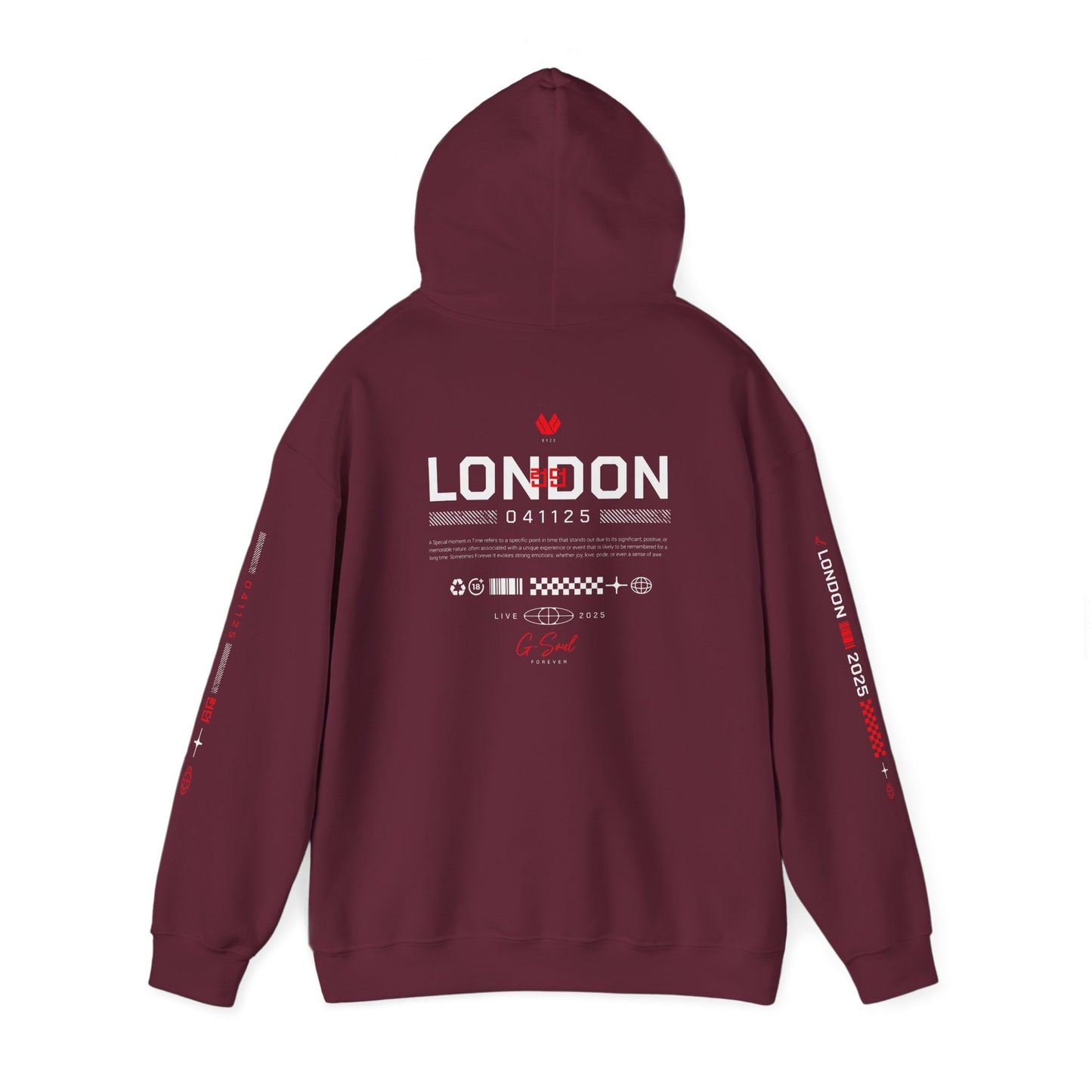 GSOUL LIVE Maroon Unisex Heavy Blend™ Hooded Sweatshirt