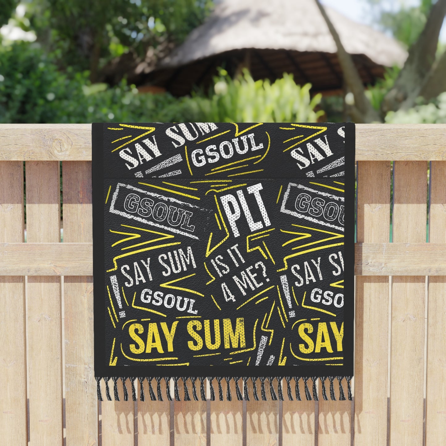 GSOUL PLT SAY SUM Blk/Yellow/White Beach Towel