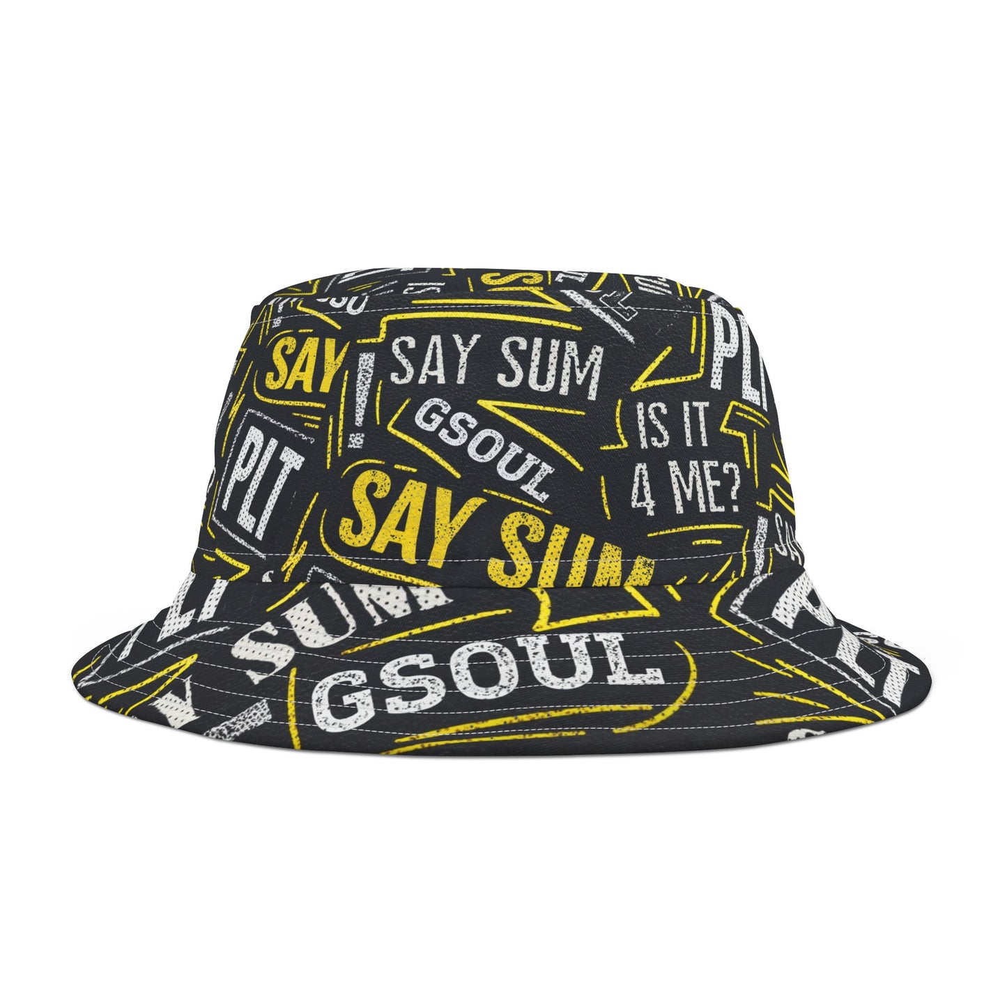 GSOUL PLT SAY SUM Black/YL Bucket Hat