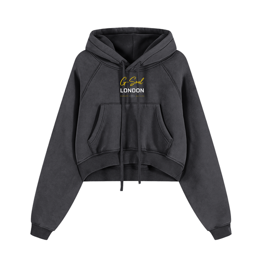 Snow Washed Cropped Hoodie